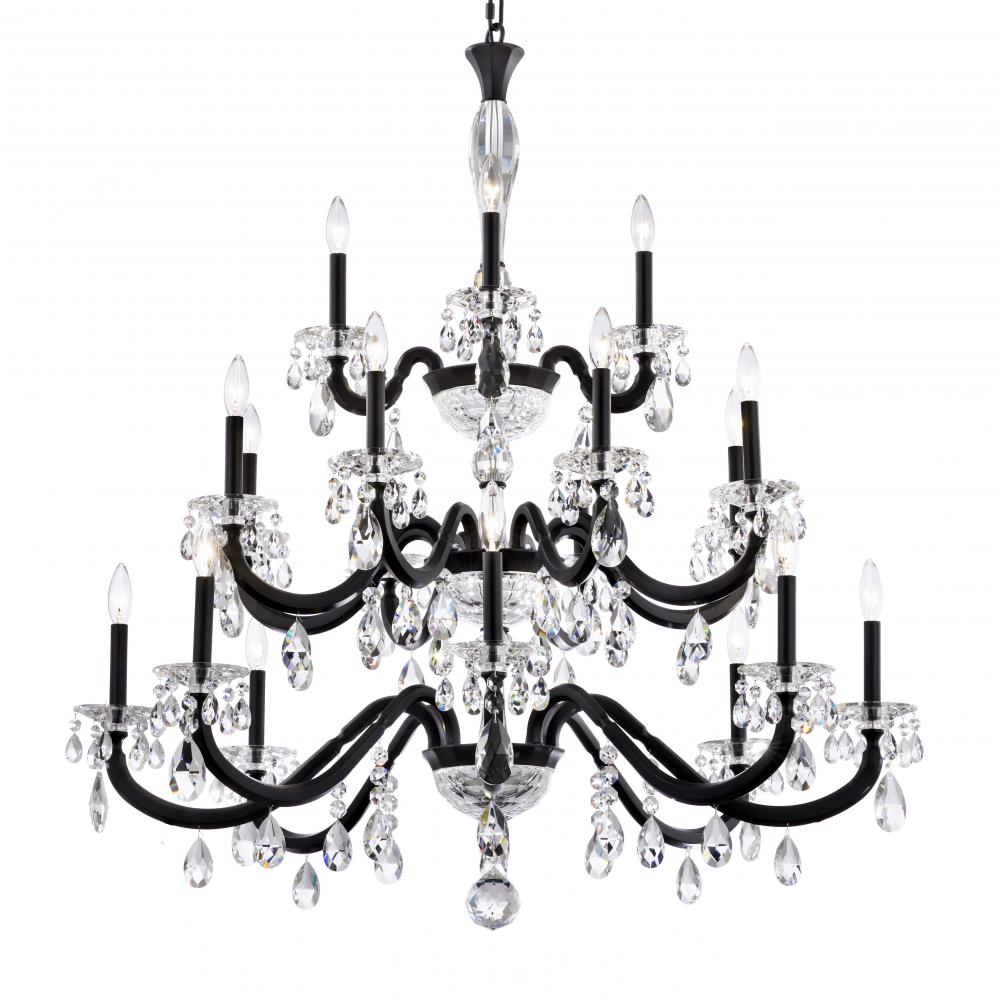 San Marco 20 Light 120V Chandelier in Etruscan Gold with Radiance Crystal