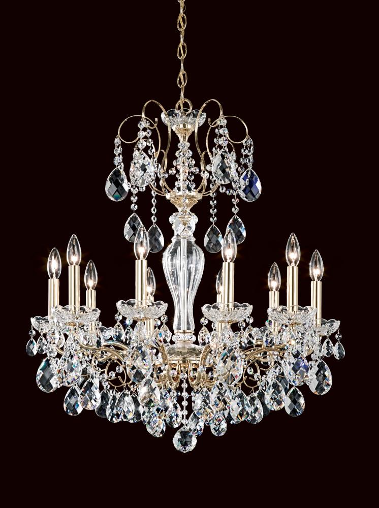 Sonatina 10 Light 120V Chandelier in Black Pearl with Crystals from Swarovski®