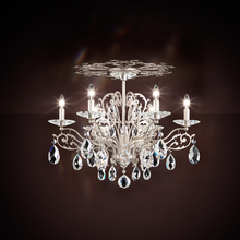 Schonbek 1870 FE7206N-26H - Filigrae 6 Light 120V Semi-Flush Mount in French Gold with Heritage Handcut Crystal