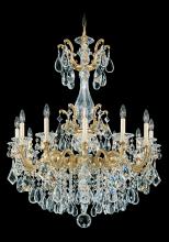 Schonbek 1870 5011-26R - La Scala 12 Light 120V Chandelier in French Gold with Radiance Crystal