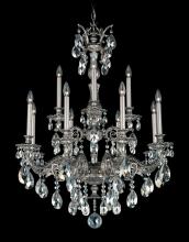Schonbek 1870 5683-83R - Milano 12 Light 120V Chandelier in Florentine Bronze with Radiance Crystal