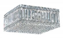 Schonbek 1870 2124R - Quantum 4 Light 120V Flush Mount in Polished Stainless Steel with Radiance Crystal