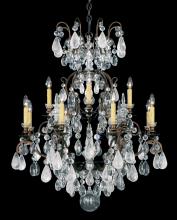 Schonbek 1870 3572-26AD - Renaissance Rock Crystal 13 Light 120V Chandelier in French Gold with Amethyst & Black Diamond Qua