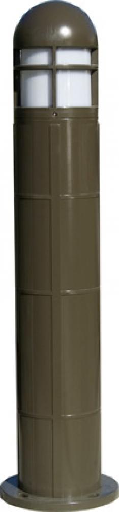 FIBERGLASS BOLLARD OPEN CAGE 35W MH 120V