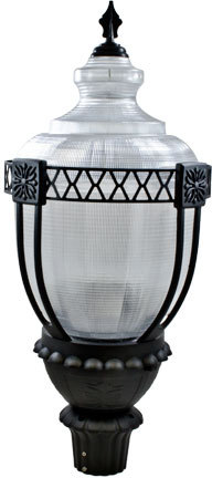 CLEAR ACORN POST TOP FIX INCAND/MOG 120V