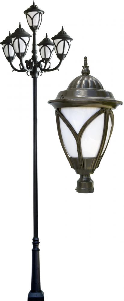 CAST ALUM ACORN LIGHT FIX 5 X 70W HPS MT