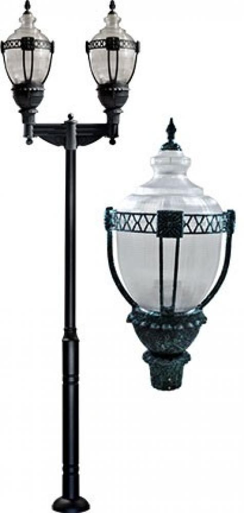 CAST ALUM CLR TOP ACORN FIX 2 X 120W LED 120V-277V
