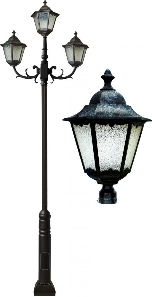 CAST ALUM LANTERN LIGHT FIX 3 X 50W HPS MT