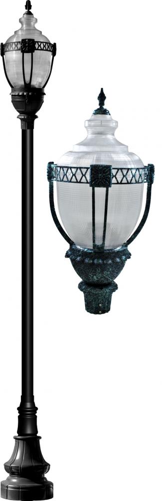 CAST ALUM CLR TOP DECO BASE ACORN FIX 50W MH MT