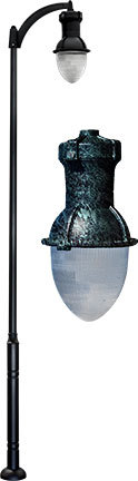 DROP LIGHT POST LIGHT FIX INCAND 120V