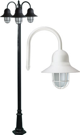 MARQUEE POST THREE LIGHT FIX LED 16W 120V