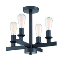 Craftmade 53154-FB - 4 Light Convertible Semiflush