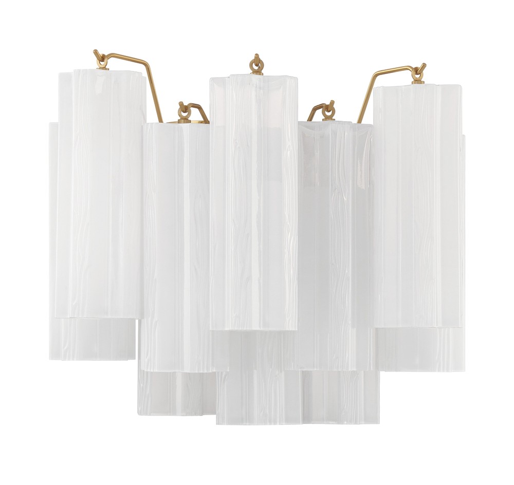 Addis 2 Light Aged Brass Wall Mount