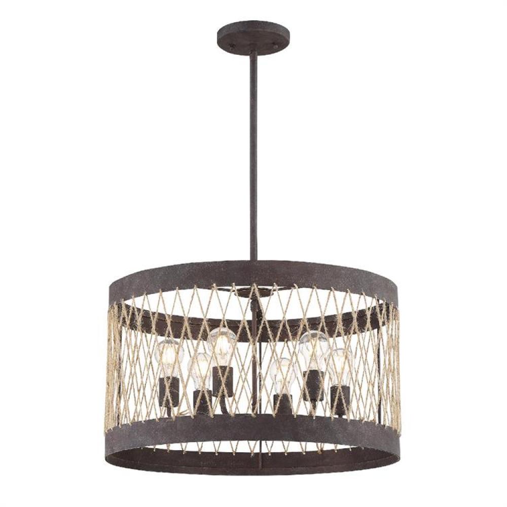 Anders 6 Light Forged Bronze Chandelier
