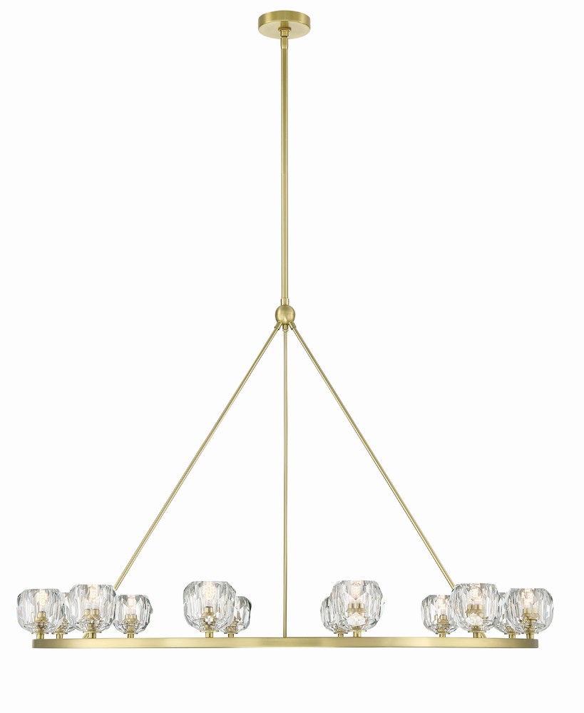 Aragon 12 Light Soft Brass Chandelier