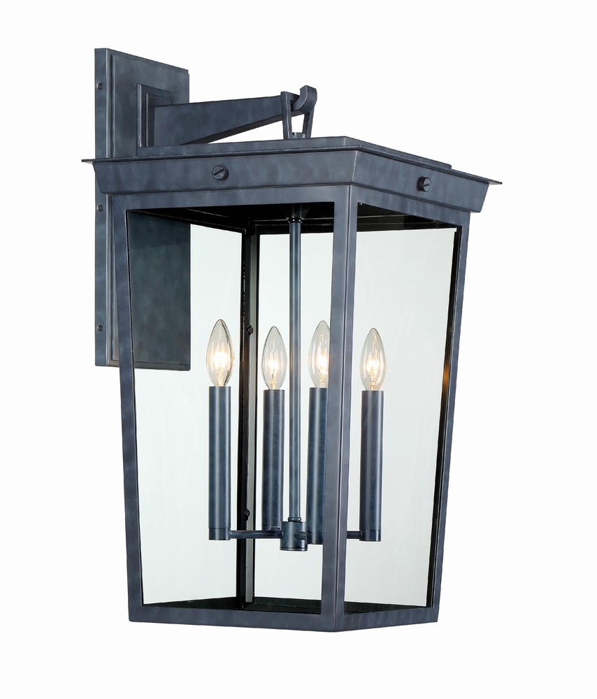 Belmont 4 Light Graphite Outdoor Wall Mount