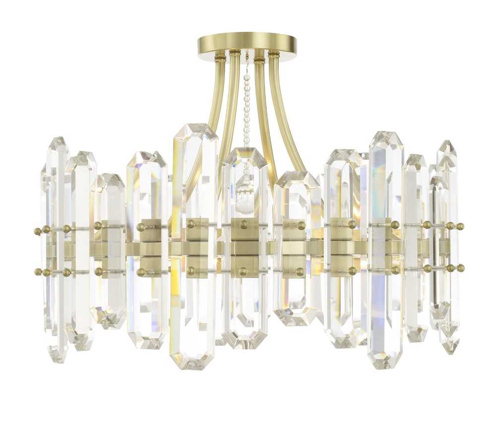 Bolton 4 Light Aged Brass Ceiling Mount