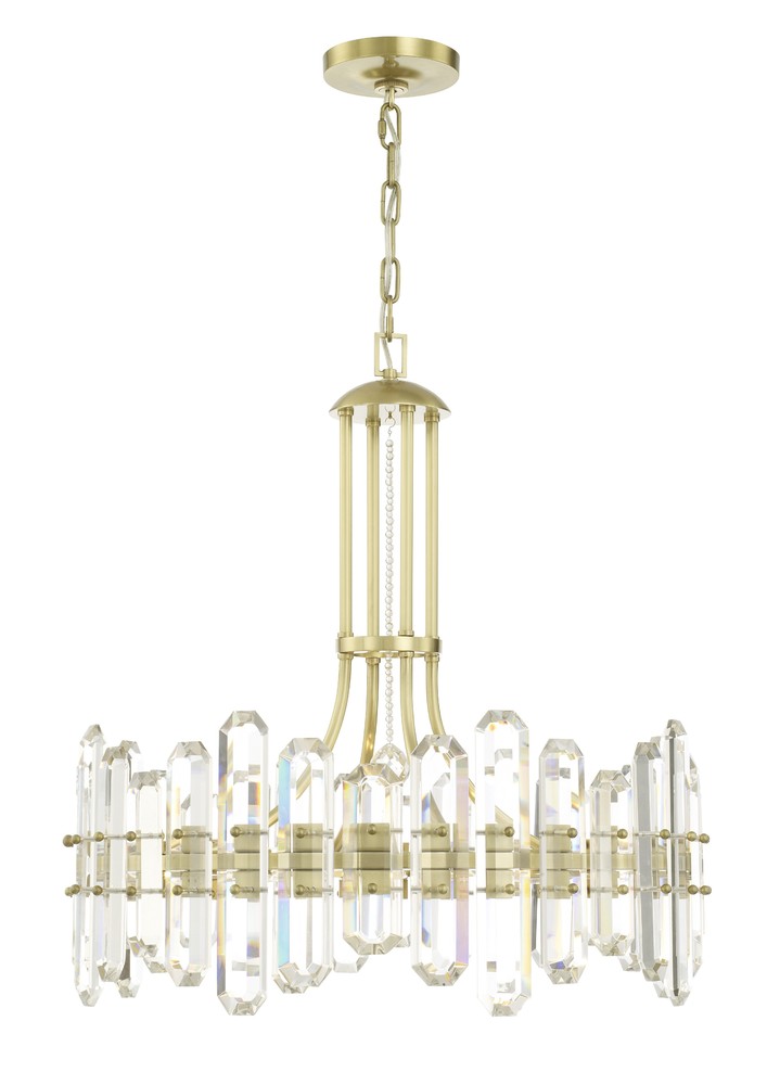 Bolton 8 Light Aged Brass Chandelier
