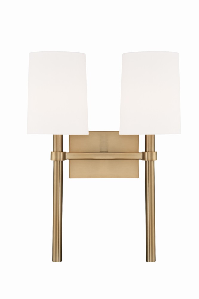 Bromley 2 Light Vibrant Gold Wall Mount