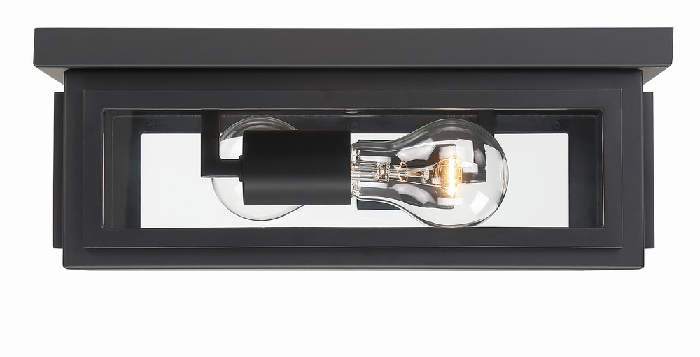 Byron 2 Light Matte Black Outdoor Ceiling Mount
