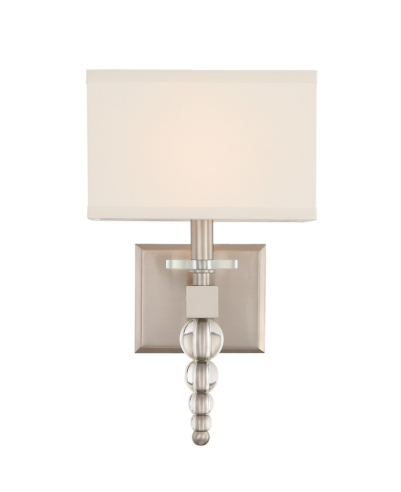 Clover 1 Light Brushed Nickel Wall Mount