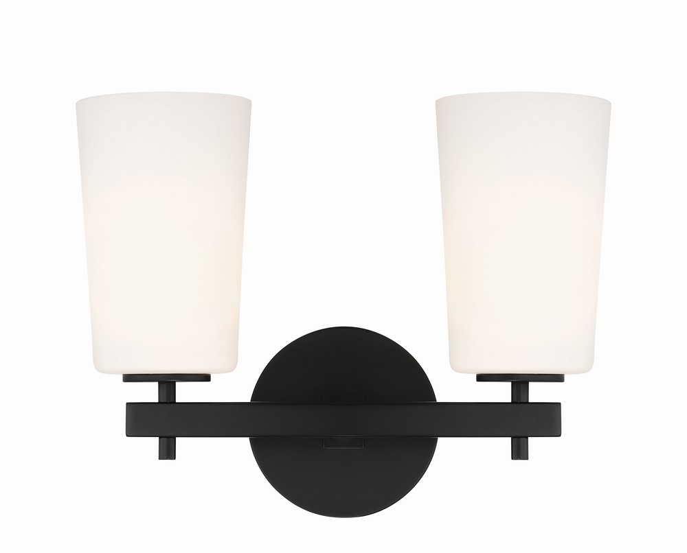 Colton 2 Light Black Wall Mount