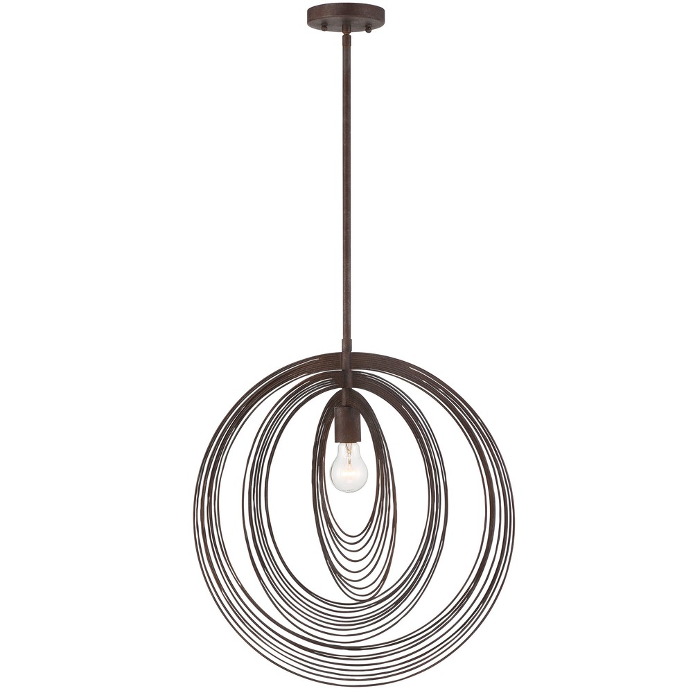 Doral 1 Light Forged Bronze Pendant