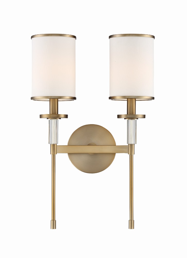 Hatfield 2 Light Vibrant Gold Wall Mount