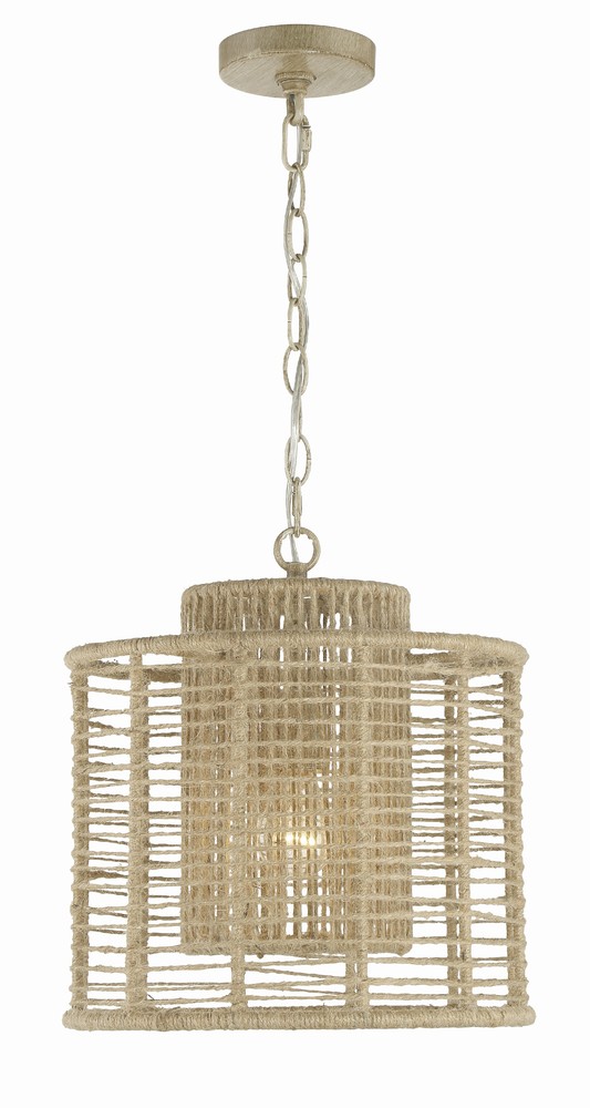 Jayna 1 Light Burnished Silver Pendant