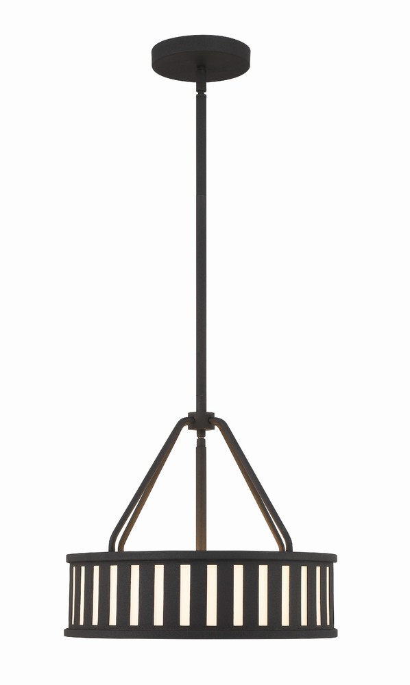 Kendal 3 Light Black Forged Pendant