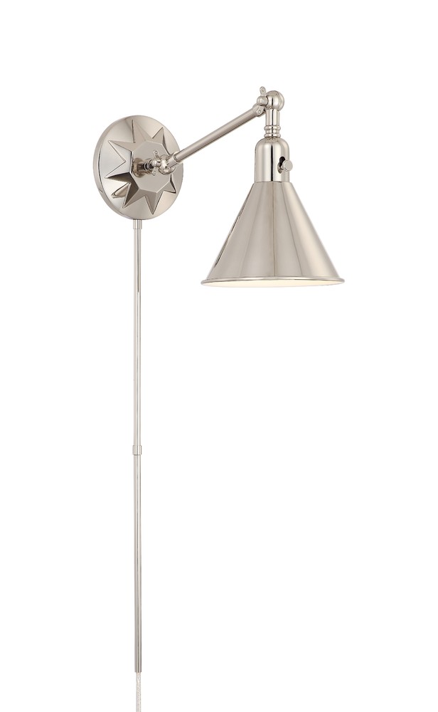 Morgan 1 Light Polished Nickel Wall Mount