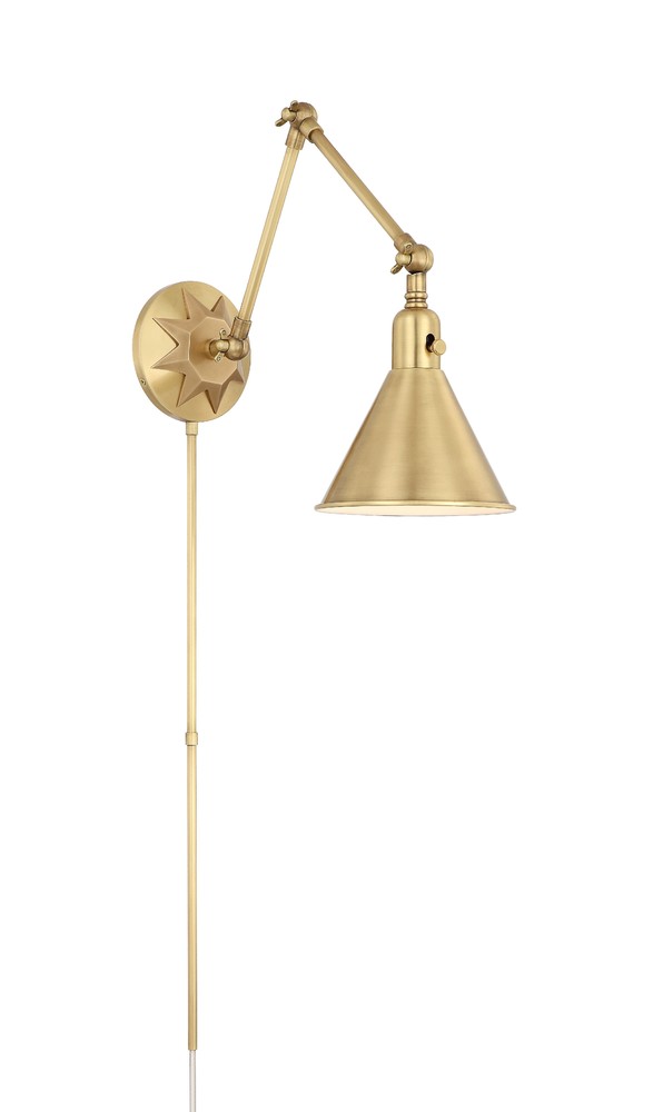 Morgan 1 Light Aged Brass Wall Mount