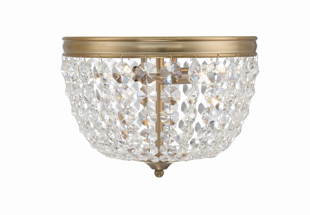 Nola 2 Light Vibrant Gold Ceiling Mount