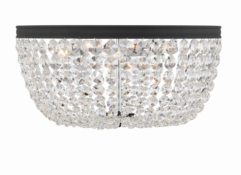 Nola 5 Light Black Forged Ceiling Mount