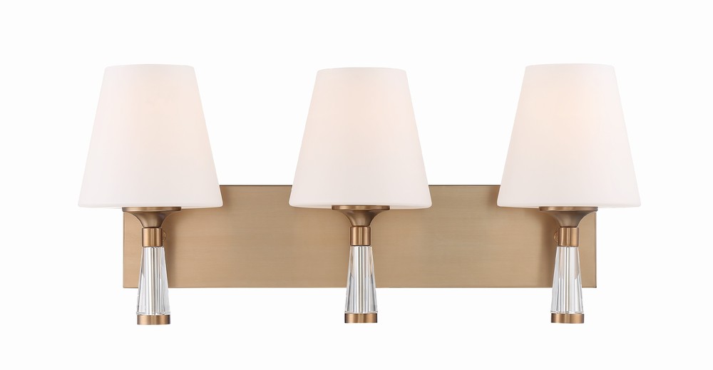Ramsey 3 Light Vibrant Gold Bathroom Vanity