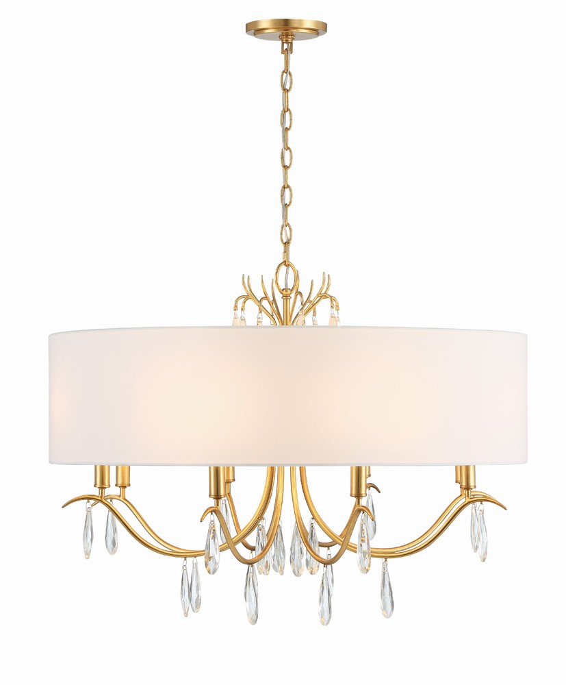 Rollins 8 Light Antique Gold Chandelier
