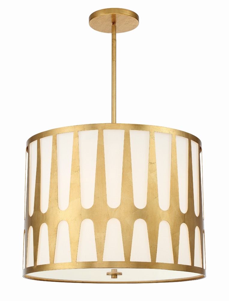 Royston 5 Light Antique Gold Pendant