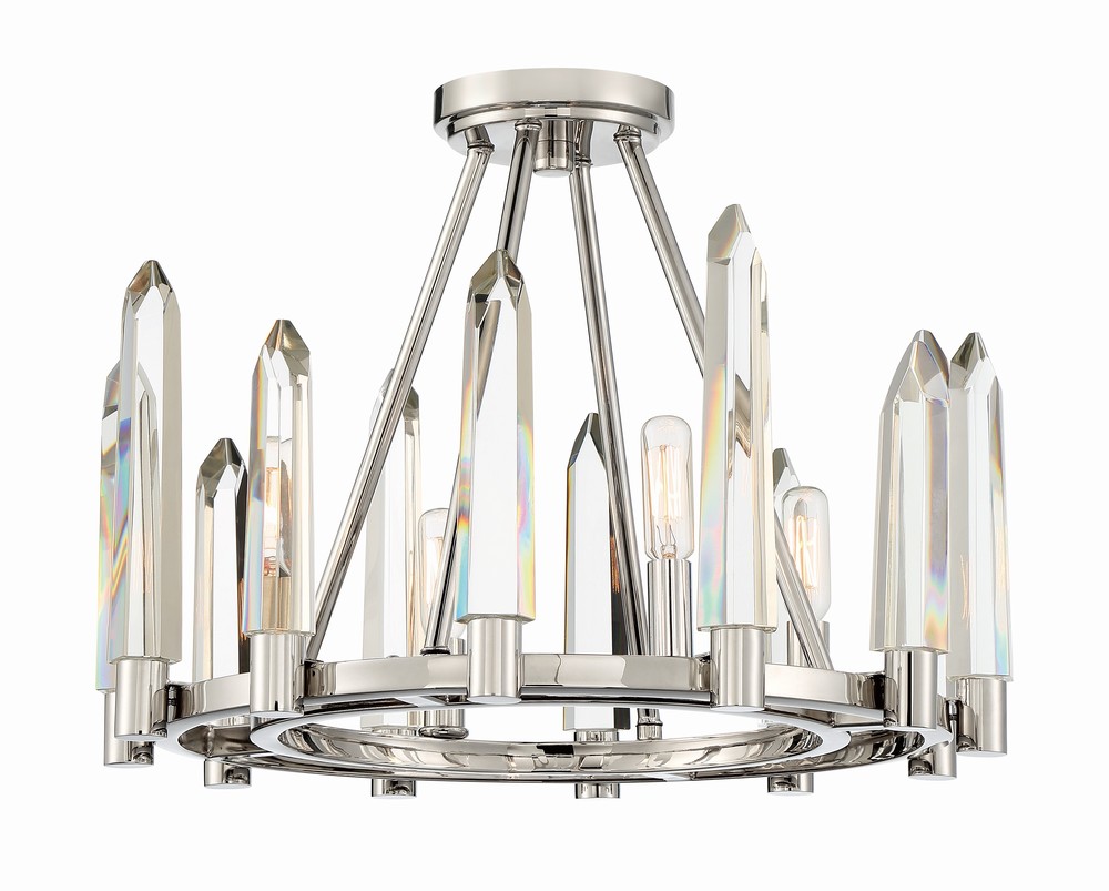 Watson 4 Light Polished Nickel Ceiling Mount