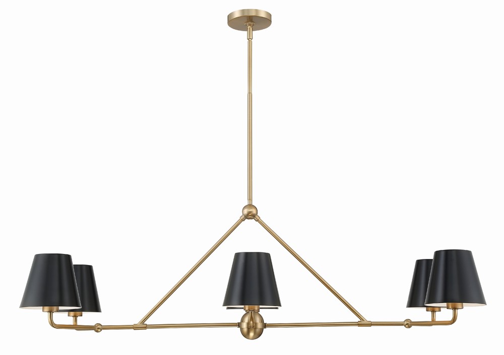 Xavier 6 Light Vibrant Gold Chandelier