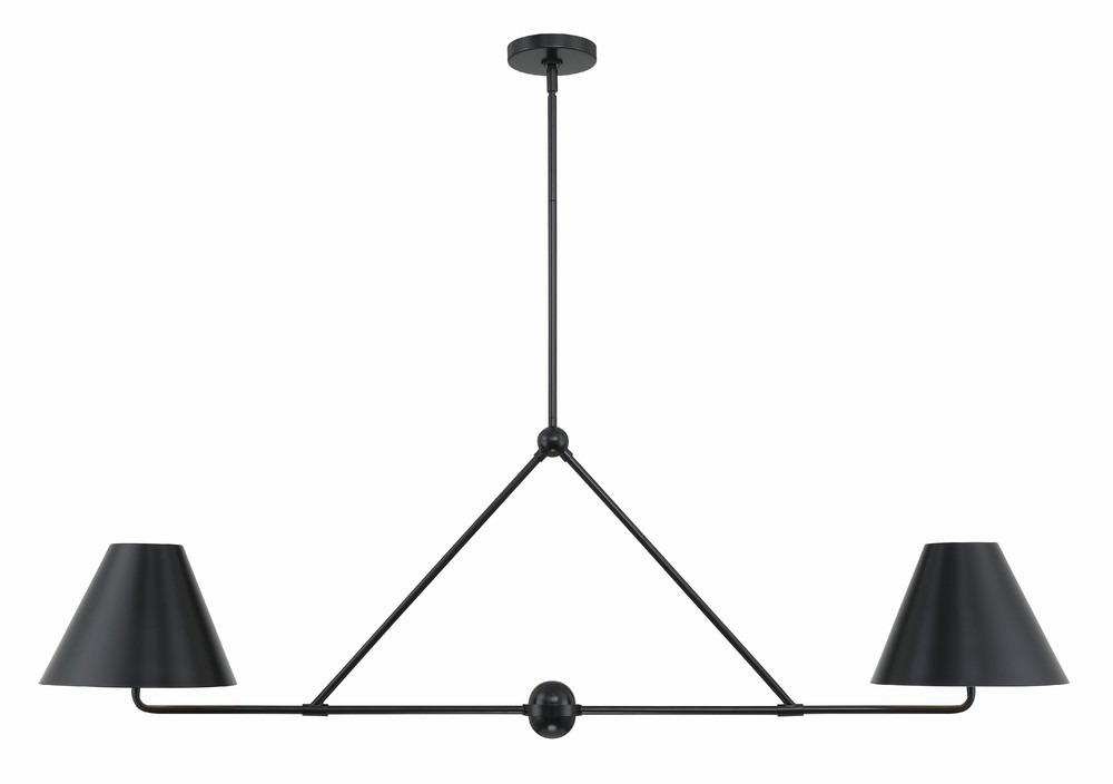 Xavier 4 Light Matte Black Chandelier