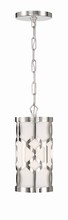 Crystorama 2260-PN - Libby Langdon for Crystorama Jennings 1 Light Polished Nickel Pendant