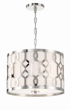 Crystorama 2265-PN - Libby Langdon for Crystorama Jennings 3 Light Polished Nickel Chandelier