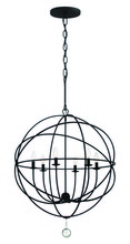 Crystorama 9226-BK - Solaris 6 Light Black Chandelier
