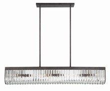 Crystorama ALI-B2007-CZ - Alister 6 Light Charcoal Bronze Chandelier
