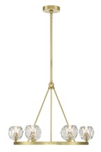 Crystorama ARA-10264-SB - Aragon 6 Light Soft Brass Chandelier