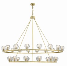 Crystorama ARA-10269-SB - Aragon 30 Light Soft Brass Chandelier