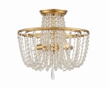 Crystorama ARC-1900-GA-CL-MWP - Arcadia 3 Light Antique Gold Ceiling Mount
