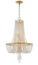 Crystorama ARC-1907-GA-CL-MWP - Arcadia 4 Light Antique Gold Chandelier