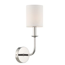 Crystorama BAI-A2101-PN - Bailey 1 Light Polished Nickel Wall Mount