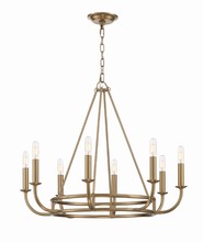 Crystorama BAI-A2108-AG - Bailey 8 Light Aged Brass Chandelier